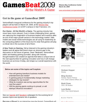 GamesBeat Conference Announcement